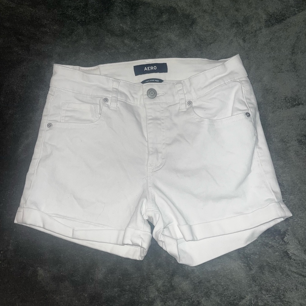 Aeropostle Women's White Jeans Shorts